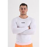 Diadora Pro - Erkek Beyaz Sıkı Kesimli Uzun Kollu Içlik - 1140051 - 2XL
