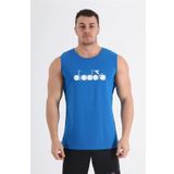 Diadora Therm Erkek Saks Kolsuz T-shirt - 1ATL01-Saks