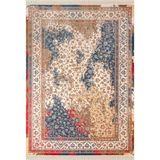 Diamente Dm006r Bej Krem Çerçeveli Halı Modern Klasik Desen 100 Tarak Bambu Viskon İpek Serisi 100 X 200 Bej Krem