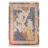 Diamente Dm006r Bej Krem Çerçeveli Halı Modern Klasik Desen 100 Tarak Bambu Viskon İpek Serisi 200 X 290 Bej Krem