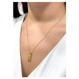 Diamine 14 Ayar Altın Kalın Aynalı Zincir Mini Külçe Kolye