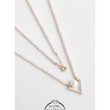 Diamond Collection 14 K Sarı Altın 0.19 Karat Pırlanta Doğal İnci Kolye