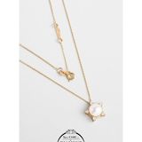 Diamond Collection 14 K Sarı Altın 0,17 Karat Pırlanta Doğal İnci Kolye