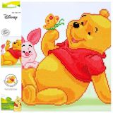 DIAMOND DOTZ Pracht Creatives Hobby CD-854300305 Disney Winnie The Pooh Piglet Işıldayan Kendin Yap Yaklaşık 36 x 32 cm Büyük Elmas Boyama Yaratıcı El Sanatları Trend, Renkli