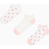 Diamond Flowers Pembe Beyaz 3lü Patik Çorap