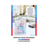 Diamond Premium Lüx Silindir Pamuk Organizeri Modern Lüx Makyaj Kozmetik Düzenleyici Şık Organizer