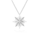 Diamond Seri Ozel Tasarim Kar Tanesi Snowflake Kadin Gumus Kolye