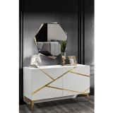 Diamond Şifonyer Ve Ayna, Krem Gold, 3 Çekmeceli