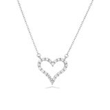 Diamond Swarovski Taşlı Kalp Kadın Gümüş Kolye