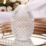 Diamond Yumurta Form Cam Şekerlik - Dekoratif Obje