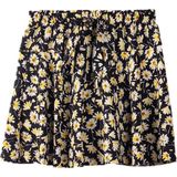 Diamondstar Bürümcük Çiçek Desenli 9/12 Yaş Şort Etek - Sarı - 11 Yaş
