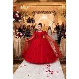 Diamondstar Kız Çocuk Kabarık - Tarlatanlı Gelinlik Abiye Elbisesi 3/10 Yaş