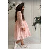 Diamondstar Kız Çocuk Parti Kıyafeti Dogum Günü ve Gösteri Kostümü Elbisesi 2/13 Yaş - 5 Yaş - Somon