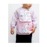 diamondstar Kuğu Desenli Giyilebilir Kollu Unisex Kız Erkek Bebek Mama Önlüğü