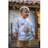 diamondstar Unisex tavşan Baskılı 3-24 Aylık Mama Önlüğü Cepli Beslenme Önlüğü