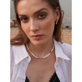 Diana Beyaz Taşlı İnci Kolye