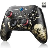 DIANVEN Wireless PC Controller, Hall Effect Enhanced Precision, Controllers for Gaming, Compatible with PC/Steam/iPhone/Android/Switch/PS3, Black and Gold