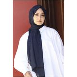 DİAORASCARFS Bambu Kraş Şal Modeli-lacivert