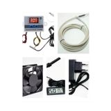 diasithalat Kuluçka Seti, W3001 Termostat, Nem Ölçer, Dc 12v Fan, Adaptör, 1 Metre Rezistans Isıtıcı Kablo
