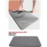 Diatom Süper Emici Diatomite Mat Koyu Gri Banyo Paspası 40 x 60 cm Kare Tekil Ürün