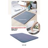 DİATOMPASPAS 40*60 Cm Diatomite Paspas Koyu Gri Süper Emici Sihirli Banyo Paspası Abdest Paspası