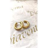 DİAVENTA TAKI VE AKSESUAR 316L ORJİNAL ÇELİK KALIN BORU HALKA KÜPE-1,2CM