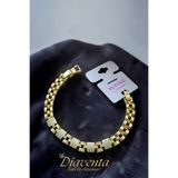 DİAVENTA TAKI VE AKSESUAR Xuping Jewelry Çelik Altın Kaplama Kordon Model Kadın Bileklik 17+2 cm