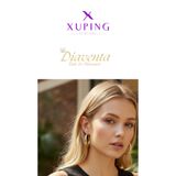 DİAVENTA TAKI VE AKSESUAR Xuping kararmaz 14k gold çelik kadın küpe halka model desenli 3 lü sarmal -3cm