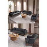 DİAVSE EV & YAŞAM Resital Koltuk Takımı 3+3+1+1 Antrasit