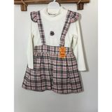 Diba Bebek Kız Çocuk Gül Rengi Etekli Salopet - 4 - 5 Yaş - Pembe - Beyaz