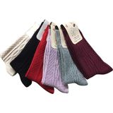 Diba Lambswool Kışlık Kabartma Desenli Yün Çorap - Renkli - 36 - 40