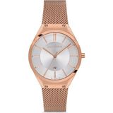 Dice Kayek DK.1.AG1223.01 Hasır Kordon Çelik Kasa 5 Atm Suya Dayanıklı Rose Gold Renk Kadın Kol Saati - 32 mm