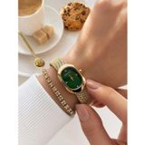 Dice Kayek Oval Mini Vintage Kasa Kadın Kol Saati Çelik Kordon 5 Atm Suya Dayanıklı+Bileklik Dc.29