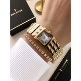 Dice Kayek Premium Vintage Kadın Kol Saati Gold Çelik Kordon 5 Atm Su Geçirmez Bileklik Hediyeli D20