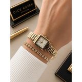 Dice Kayek Premium Vintage Kadın Kol Saati Gold Çelik Kordon 5 Atm Su Geçirmez Bileklik Hediyeli J25 - Standart