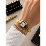 Dice Kayek Premium Vintage Kadın Kol Saati Gold Çelik Kordon 5 ATM Su Geçirmez Bileklik Hediyeli J28 KDK.1.AG1428.20