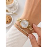 Dice Kayek Premium Vintage Kadın Kol Saati Gold Çelik Kordon 5 ATM Su Geçirmez Bileklik Hediyeli O20 KDK.1.AG1463.20