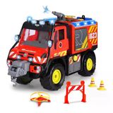 Dickie Mercedes Unimog U530 Rc Su Püskürten, Vinçli Ve Drone Fırlatıcılı 50 Cm Dev İtfaiye Kamyonu