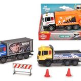 Dickie Toys - City Team, çöp, yol yapımı, konteyner aracı, serbest sürüş, ışık, ses, 17 cm