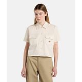Dickies Short Sleeve Cropped Work Shirt Kadın Bej Gömlek - DKDFS573F901-001