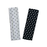 Dicle Collections 2'li Puantiyeli Saç Bandanası Yoga Bandı Siyah Beyaz