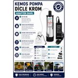 Dicle Krom 220-12 Volt Dalgıç Adaptörlü Mazot Aktarma Sıvı Transfer Pompası