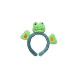 diclecollection Kurbağa Gözlü Taç Toka/Sevimli Peluş Taç Yeşil
