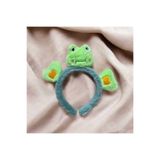 diclecollection Kurbağa Gözlü Taç Toka/Sevimli Peluş Taç Yeşil