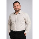 Dicotto Açık Gri Ekstra Büyük Yaka 4 Drop Rahat Kesim Micro Kumaş Kol Düğmeli Regular Erkek Gömlek // 189-9 - Gri - Açık Gri - 3XL
