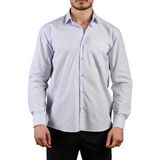 Dicotto Açık Mavi Büyük Beden Rahat Kesim Cepli Uzun Kol Regular Fit Erkek Gömlek - 150-3 - 4XL - Mavi - Açık Mavi