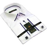 Dicotto Bordo Bieli Beyaz Micro Kumaş Kol Düğmeli Slim Fit Erkek Gömlek