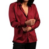 Dicotto Bordo Dar Kesim Micro Kumaş Kol Düğmeli Slim Fit Erkek Gömlek - 201-13 - 2XL