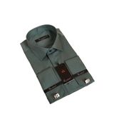 Dicotto Haki Yeşil Dar Kesim Micro Kumaş Kol Düğmeli Slim Fit Erkek Gömlek - 201-19