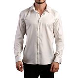 Dicotto Krem 8 Drop Ekstra Uzun Kol Dar Kesim Micro Kumaş Kol Düğmeli Slim Fit Erkek Gömlek - 197-10 - 2XL